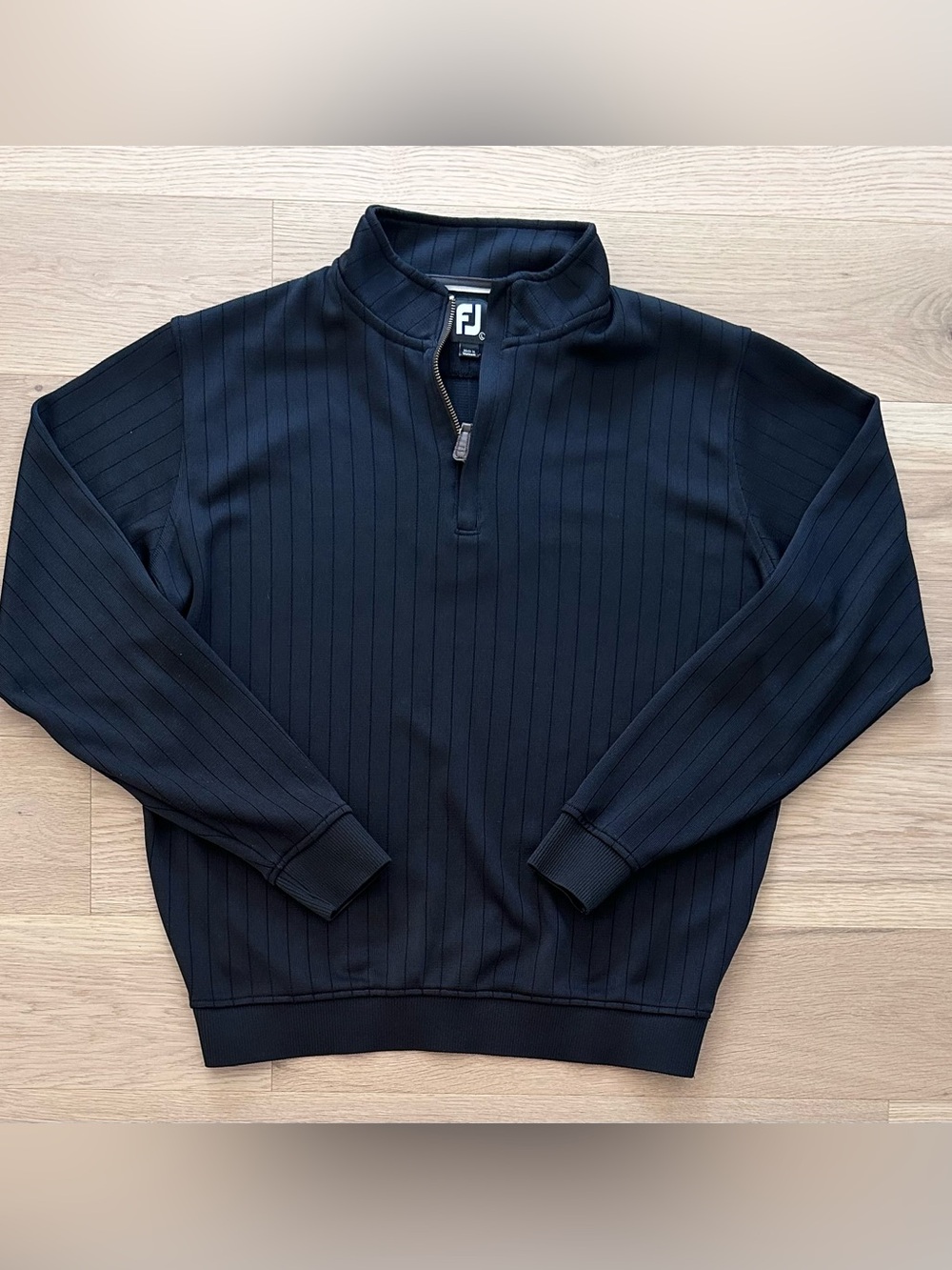 Footjoy Ribbed Knit 1/4 Zip Performance Golf Sweater